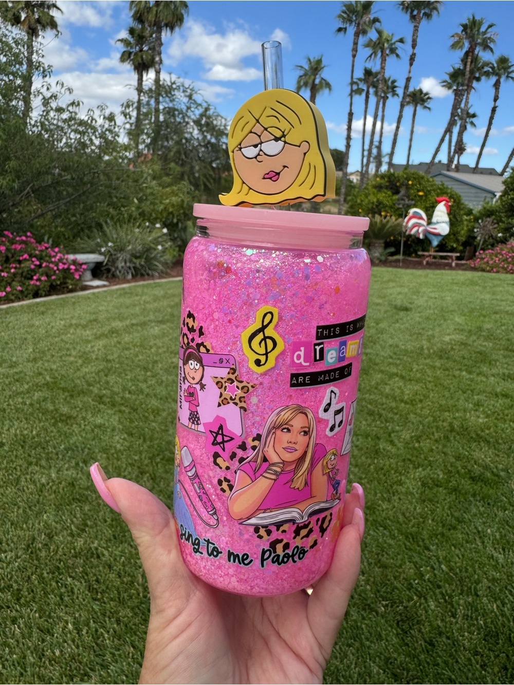 Lizzie McGuire snow globe tumbler 16oz
